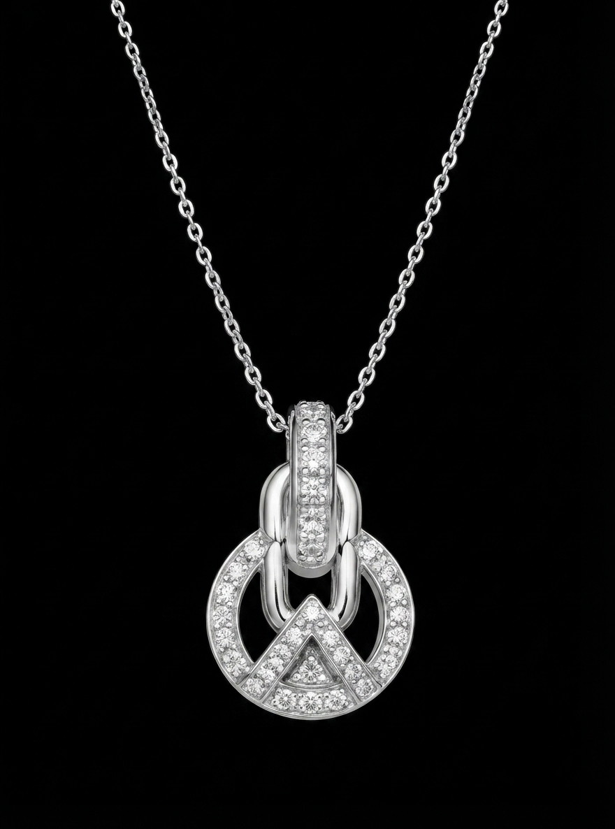 Unity Knot Diamond Chain Pendant