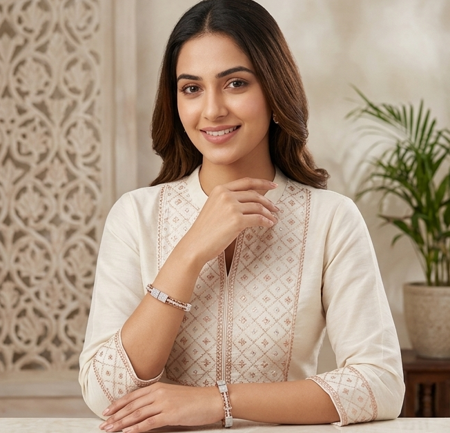Della mode diamond bangle