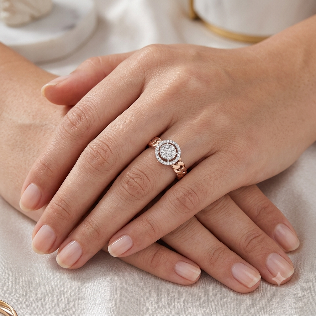 Gold Flare Diamond Ring