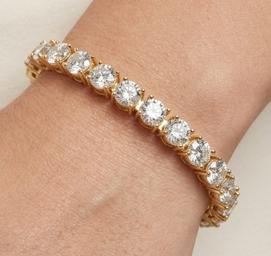 Blush Radiance Diamond Tennis Bracelet