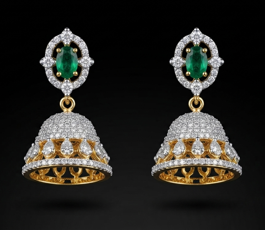 Royal Emerald Jhumki
