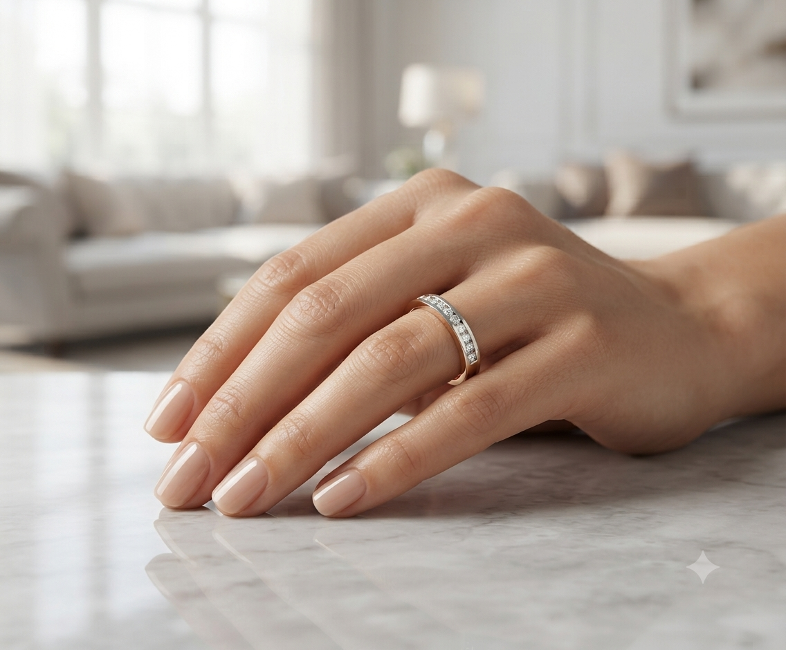 simple love diamond band