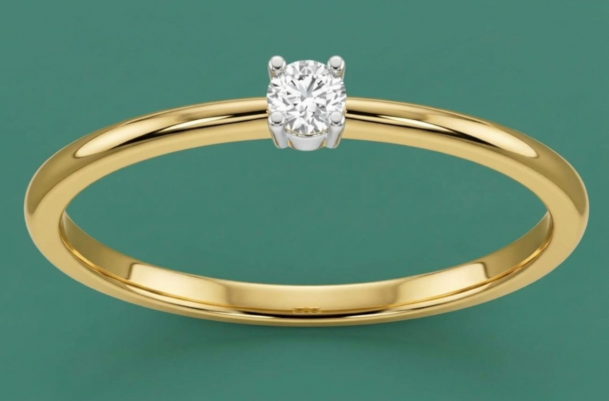 Dainty Solitaire Lab Grown Diamond Ring
