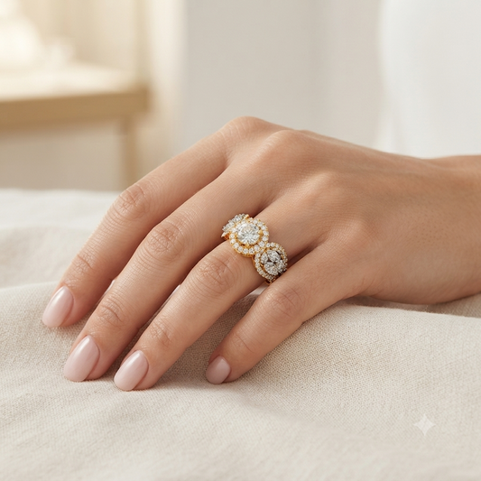 Celeste Crown Solitaire Diamond Ring