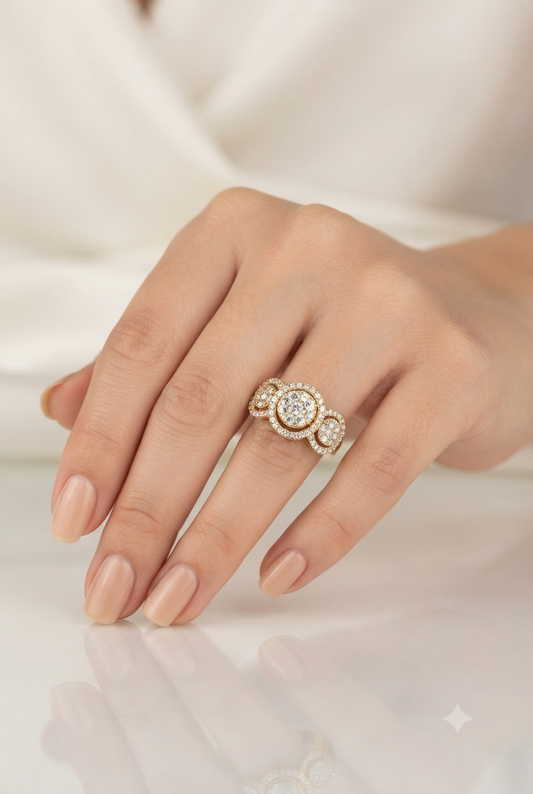 Imperia Round Pave Diamond Ring