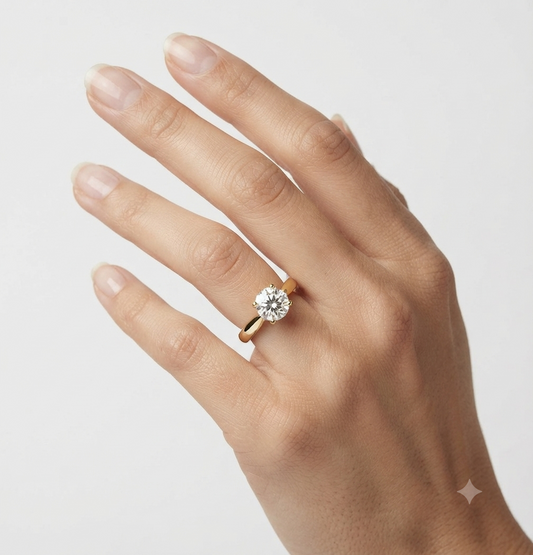 Classic Glow Solitaire Ring