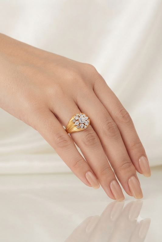 Gemma flora diamond ring
