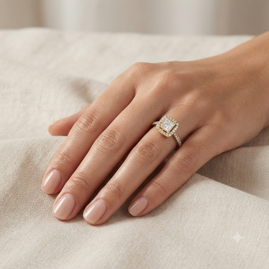 chassis solitaire diamond ring
