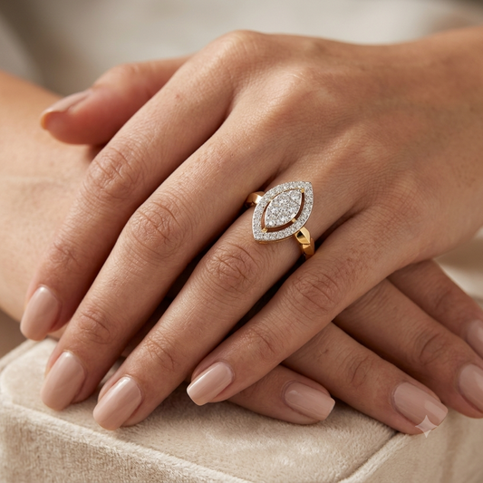 Eyes sparkle diamond ring