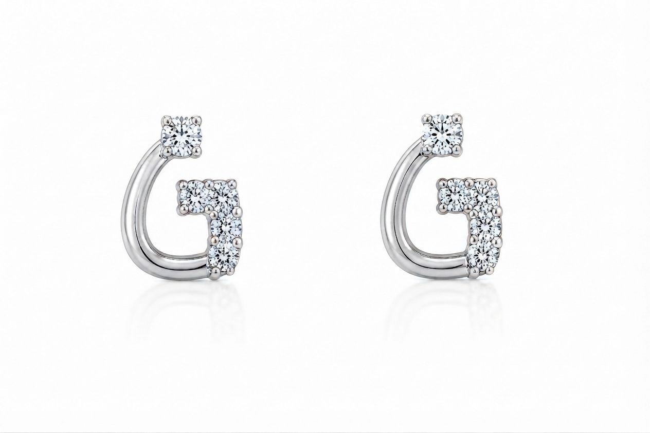 Grace Arc Diamond Earrings
