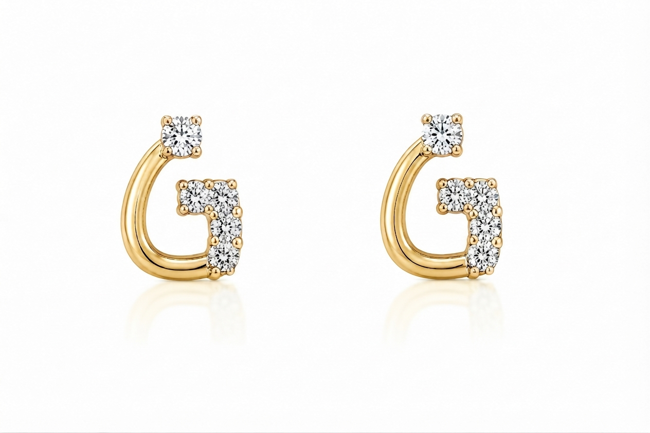 Grace Arc Diamond Earrings