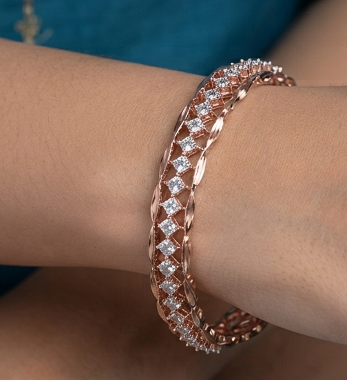 Lattice Love Diamond Bangle