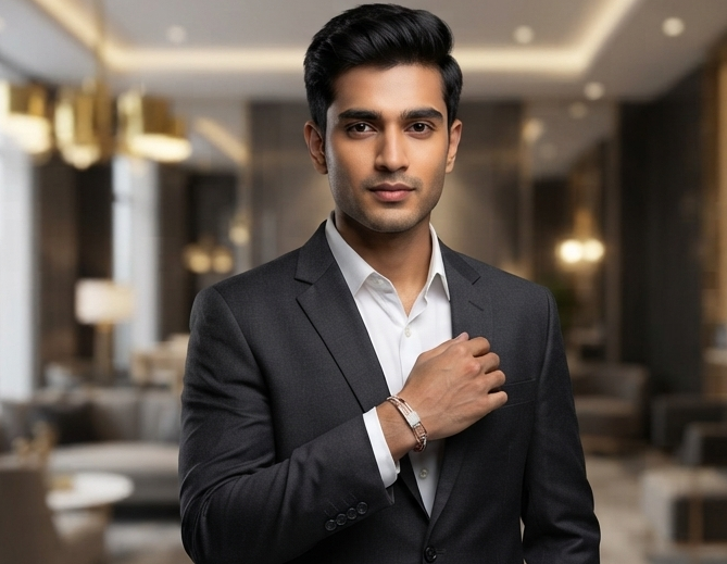 Glamorous Diamond Men Kada