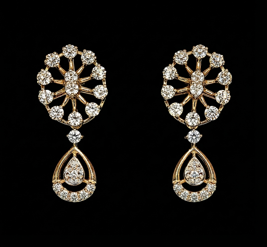 Marigold Drop Diamond Earrings
