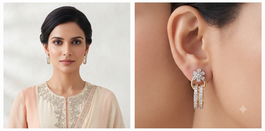 Callista hoop diamond earring