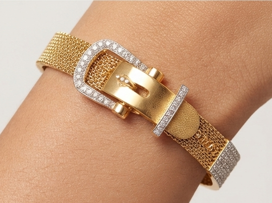 Buckled Diamond Kada