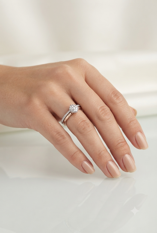 Set in stone diamond ring