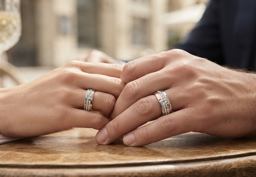 Parallel Universe Diamond Couple Rings