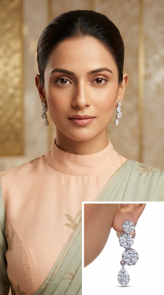 Classic Cluster Diamond Earring