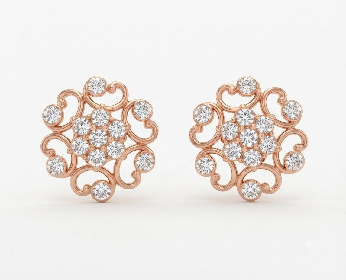 Mayil Viragu Diamond Stud