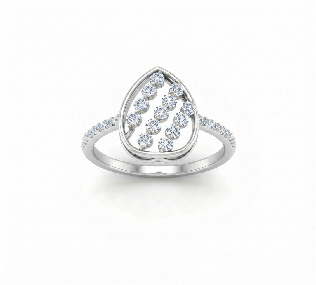 Aurelia Teardrop Diamond Ring