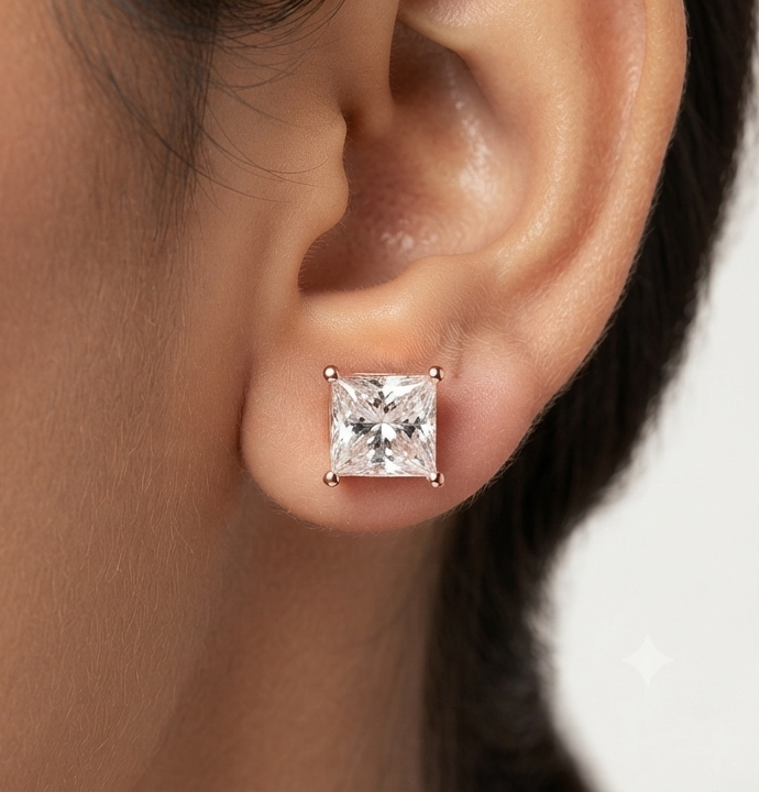 Princess Diamond Earrings