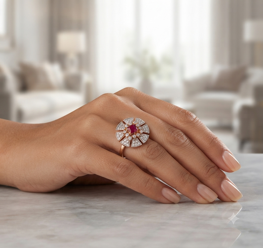 Orbital spinner Diamond Ring