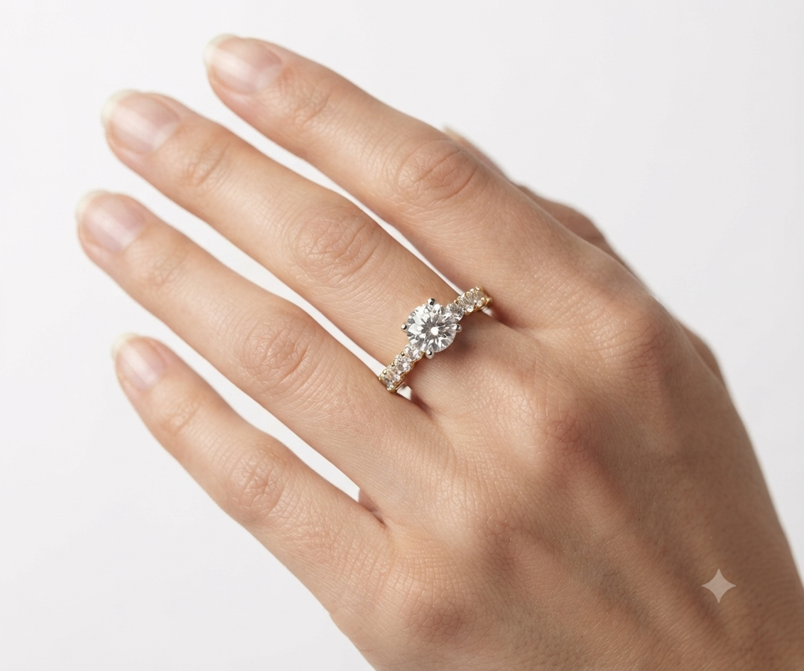 Radiant Rose Cascade Diamond Ring