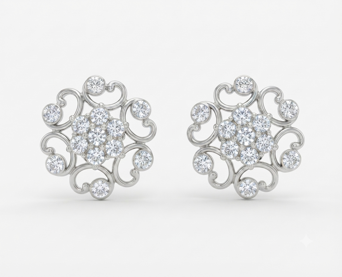 Mayil Viragu Diamond Stud