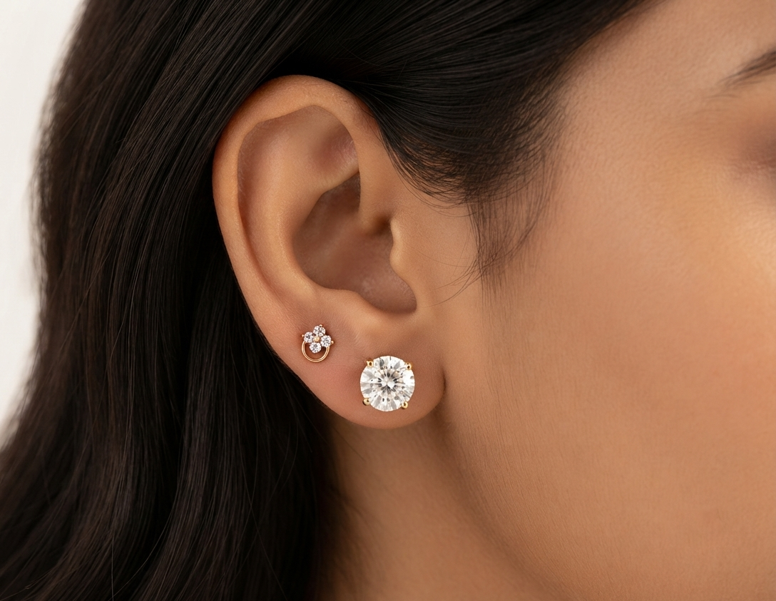 Flora Halo Diamond Studs