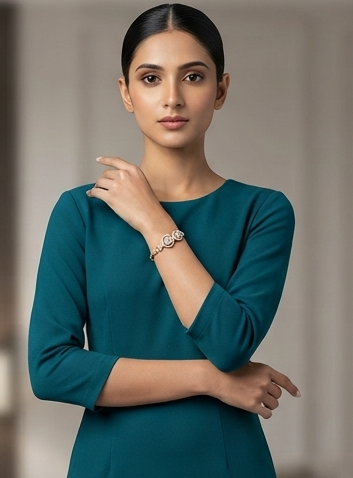 Elegant Trio Diamond Kada