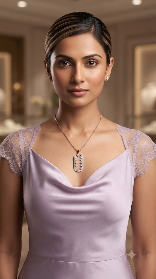 Open Round Diamond Pendant