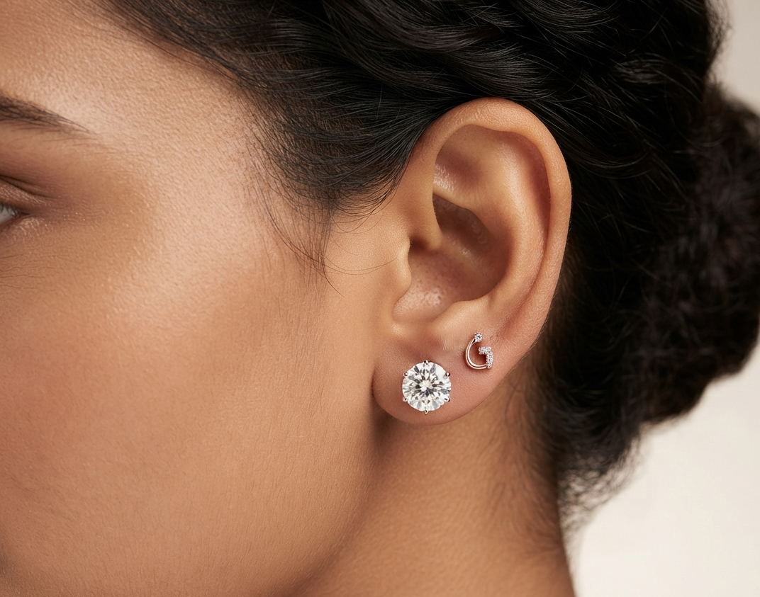 Grace Arc Diamond Earrings
