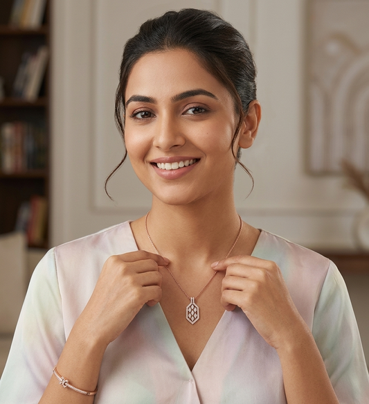 Luxe Lattice Diamond Pendant