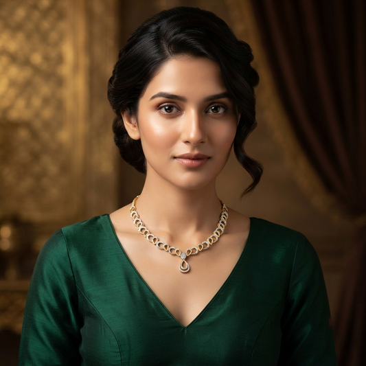 Aashna Drop Diamond Necklace