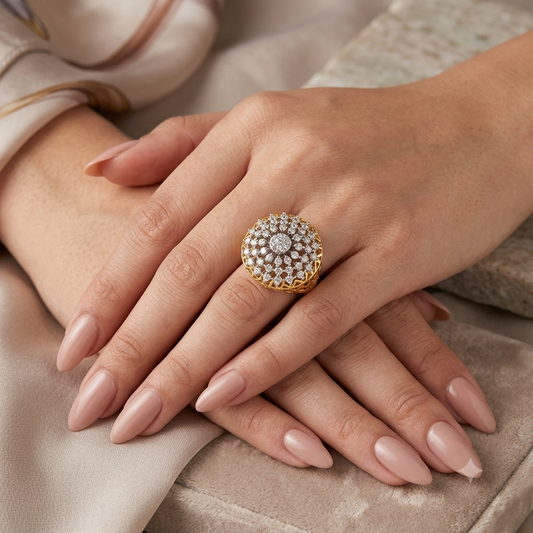 Sunflower Diamond Ring