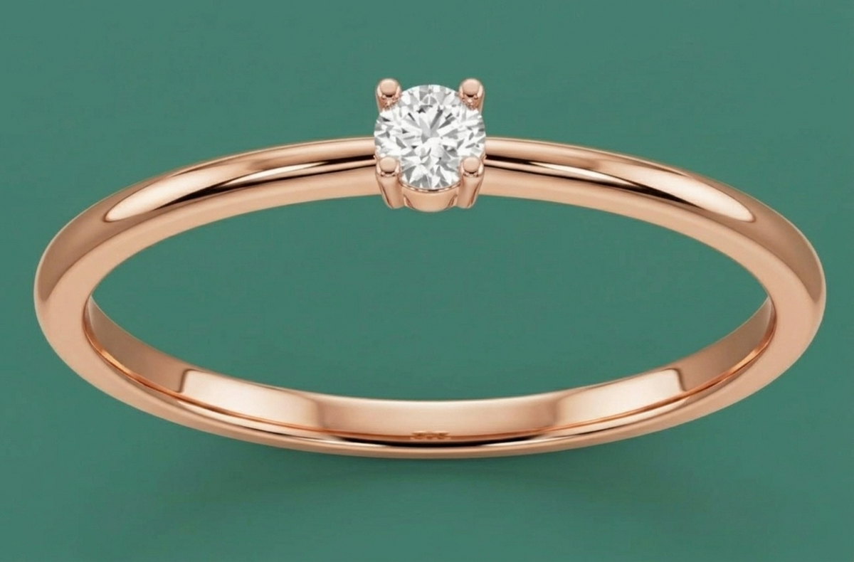 Dainty Solitaire Lab Grown Diamond Ring
