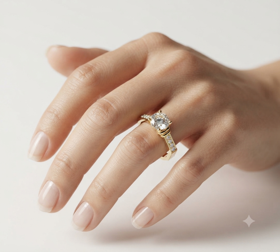 Crystal Edge Solitaire RIng