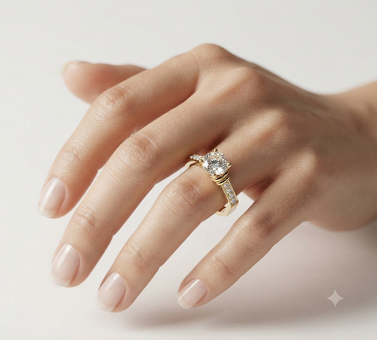 Crystal Edge Solitaire RIng