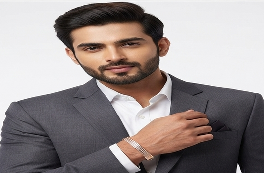 Diamond Three Line Charming Kada