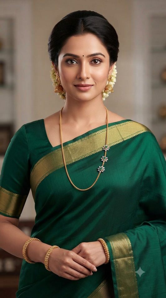 Traditional Floral Mangalyam Diamond Chain