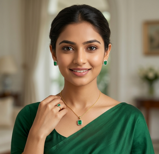 Emerald Diamond Pendant