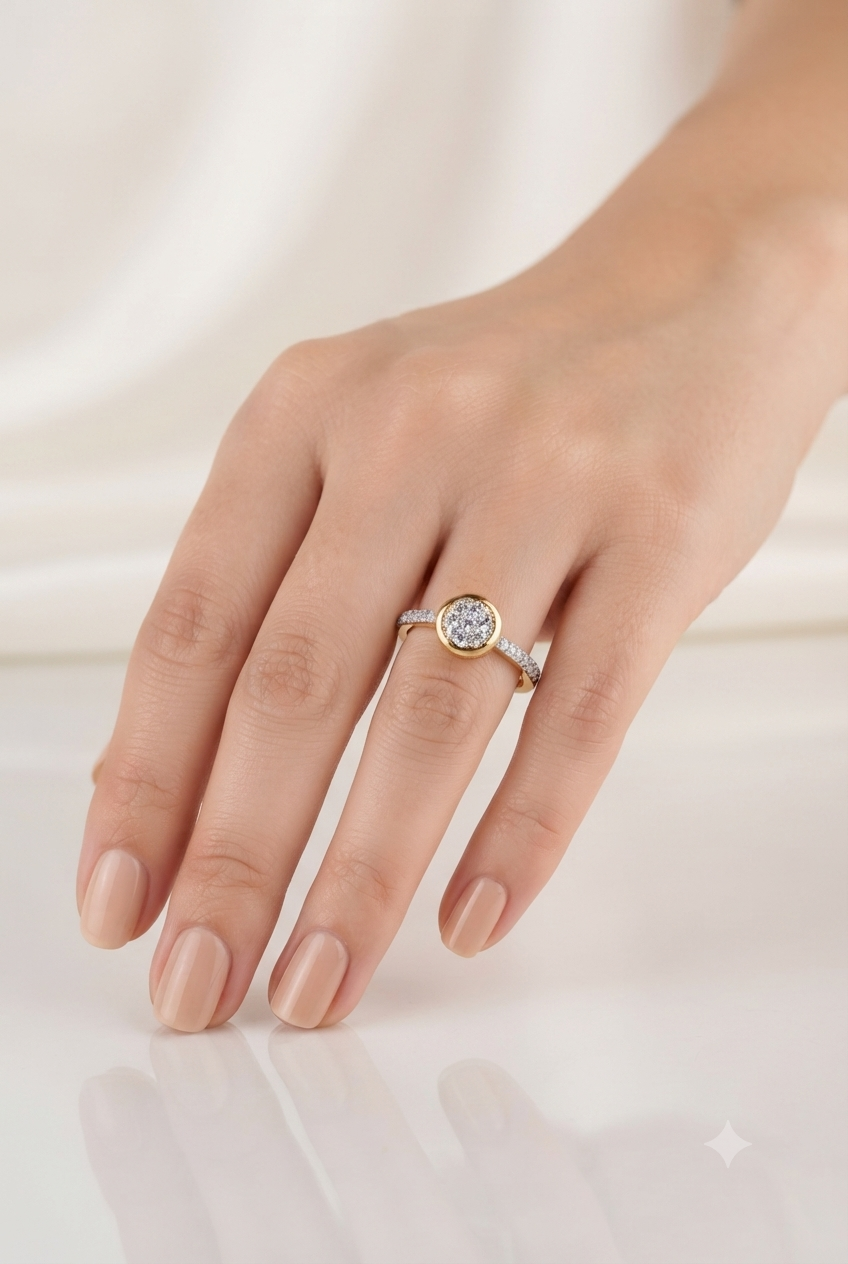 Auric Halo diamond ring