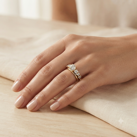 Asymmetrical Diamond Ring