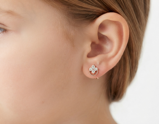Flora Halo Diamond Studs