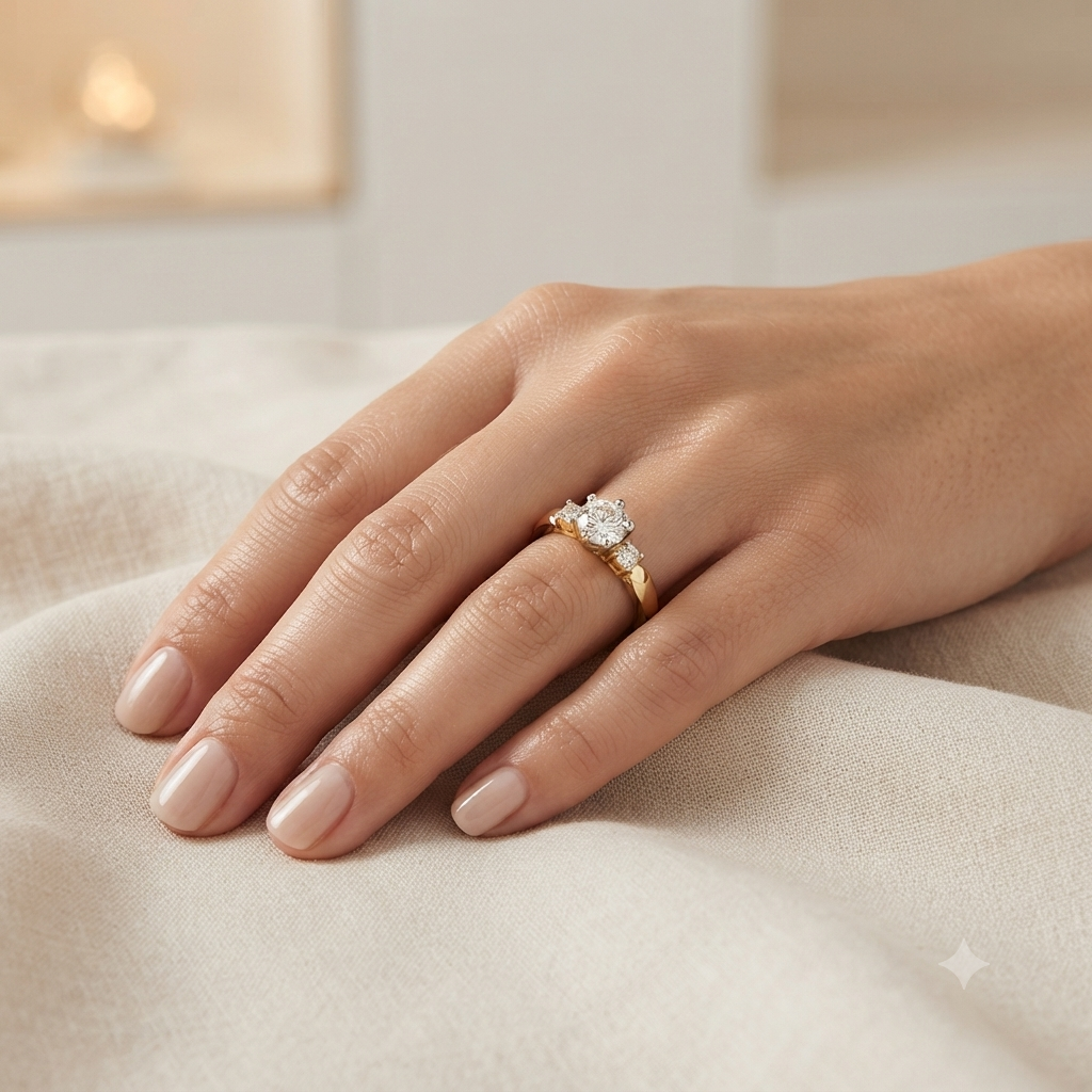 Semi-Hexa Diamond Ring