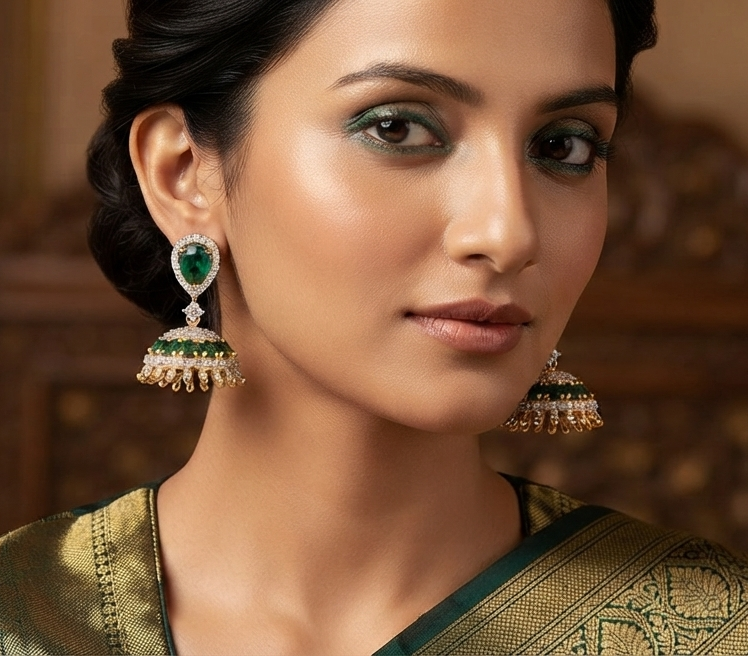 Mayura Emerald Jhumki