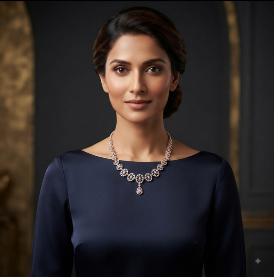 Blushing Blossom Diamond Necklace