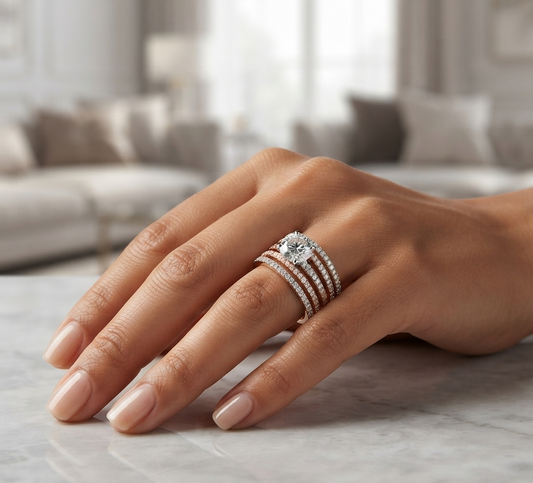 Stacked Diamond Ring