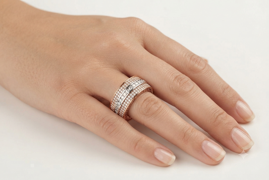 Triple Row Diamond Band